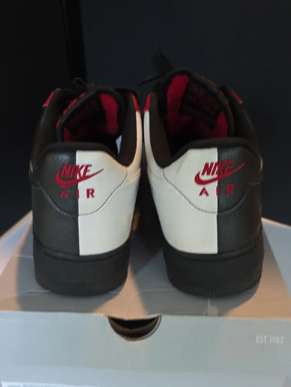 Nike Air Force 1 Low Red And Black Size 12